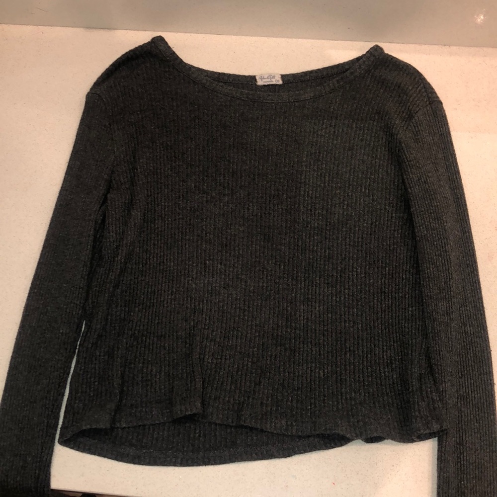 brandy melville john galt gray sweater